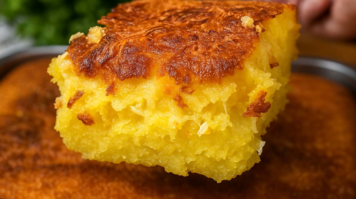 Bolo de Milho Pamonha com Queijo
