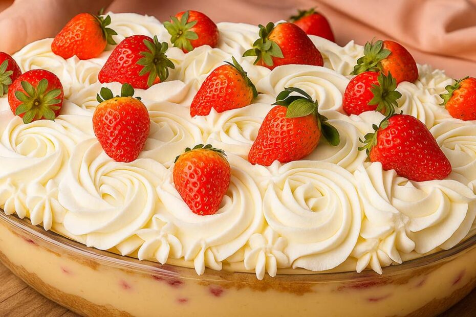 Bolo de Morango na Travessa Fácil