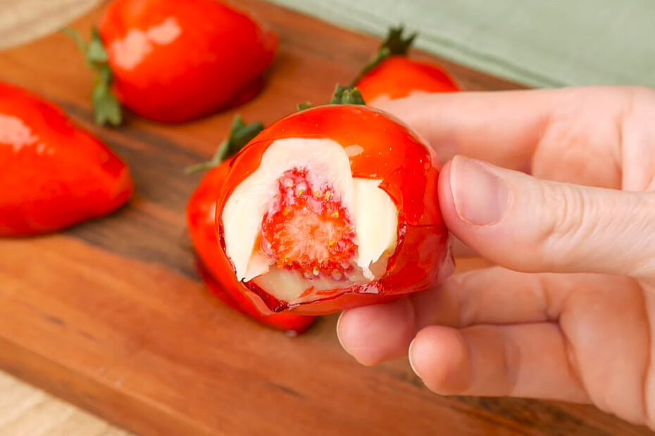 Morango do Amor Recheado com Brigadeiro