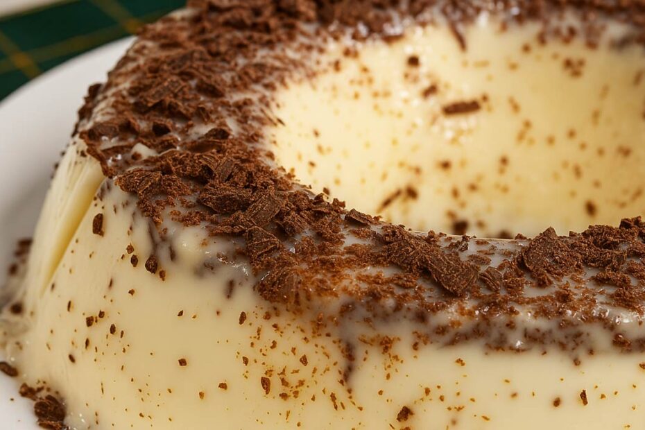 Pudim Gelado de Coco com Chocolate