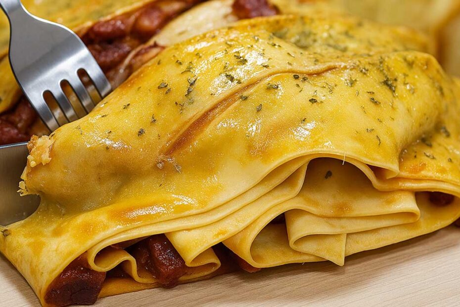 Rocambole de Massa de Pastel Fácil