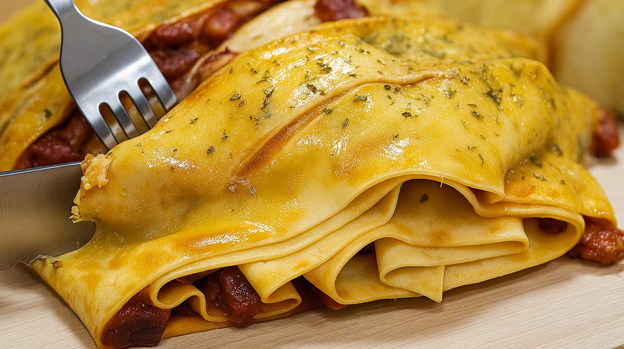 Rocambole de Massa de Pastel Fácil