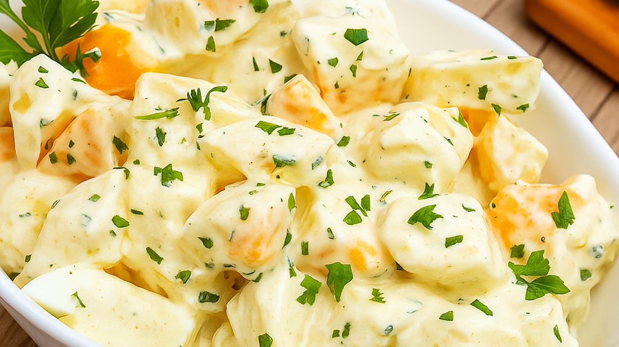 Salada de Batata com Ovo Fácil