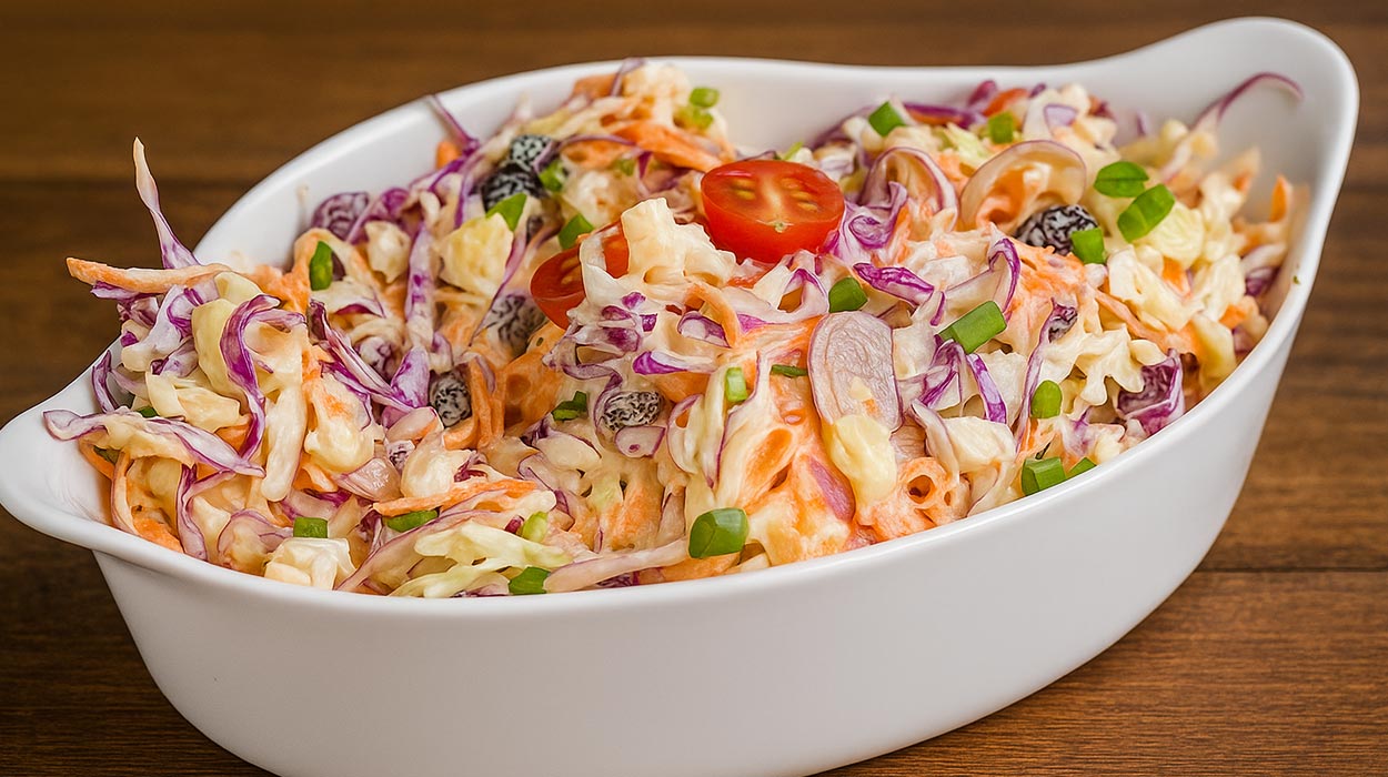 Salada de Repolho Cremosa com Maçã