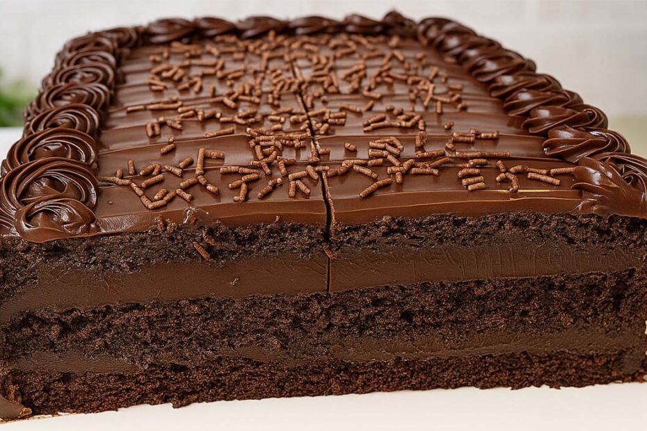 Bolo de Brigadeiro Fácil Retangular