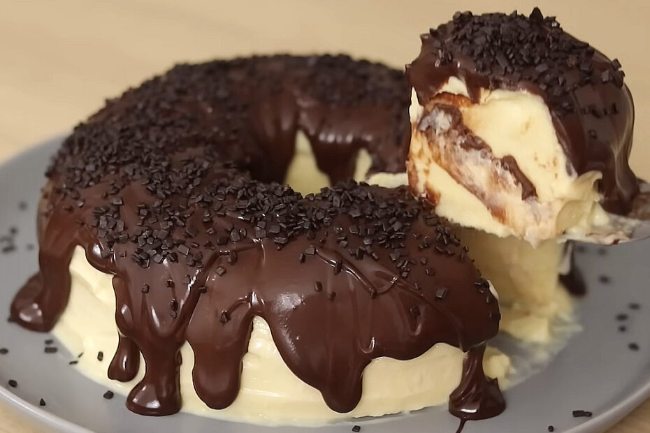 Sorvetão Cremoso com Ganache de Chocolate