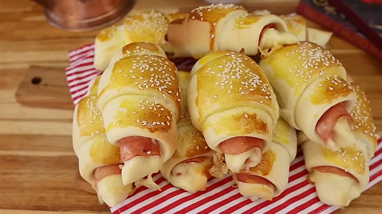 Enroladinho de Presunto e Queijo Fofinho