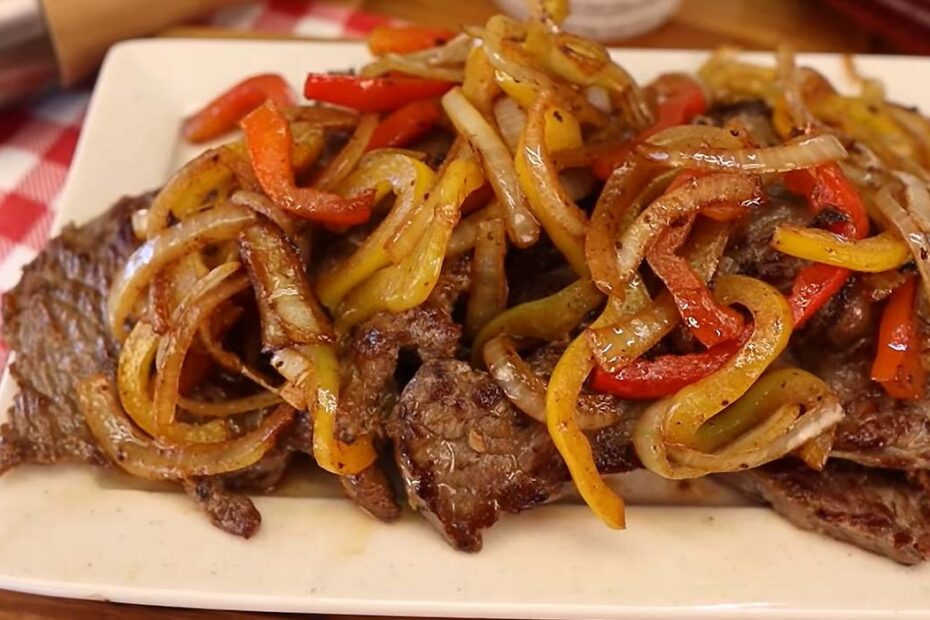 Bife Acebolado com Pimentão